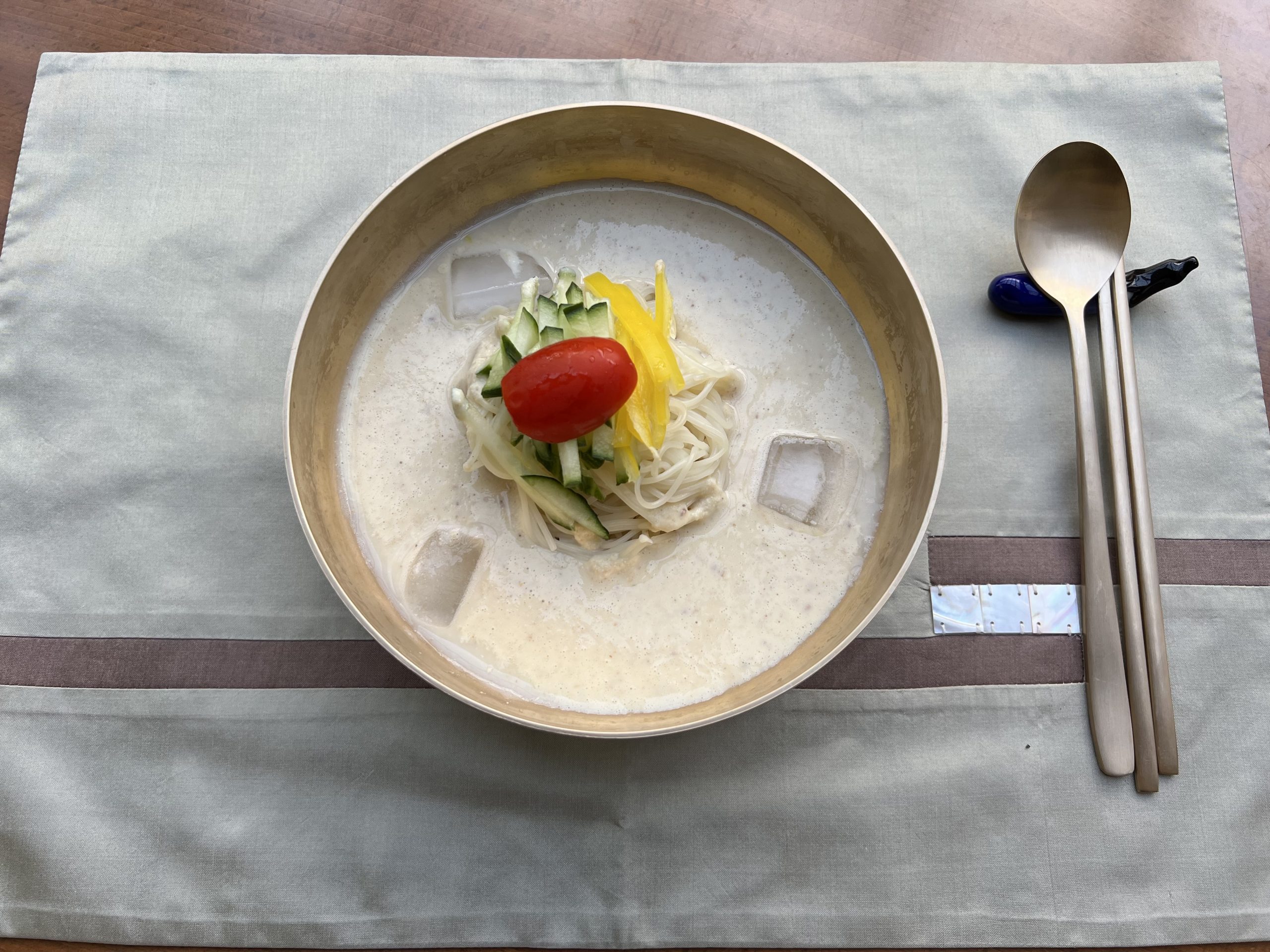 Kongguksu (콩국수) (Noodles in Chilled Soybean Soup) - The Global Bean Project